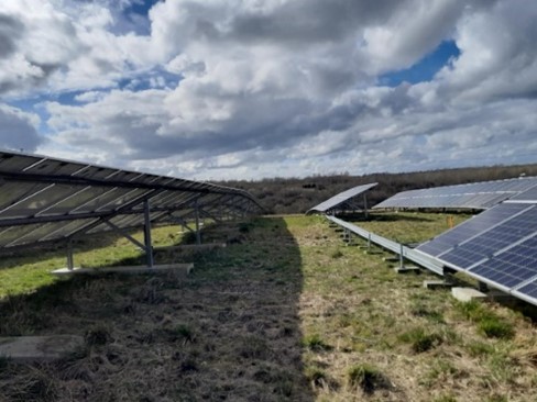 Transformed landfill site with solar panels