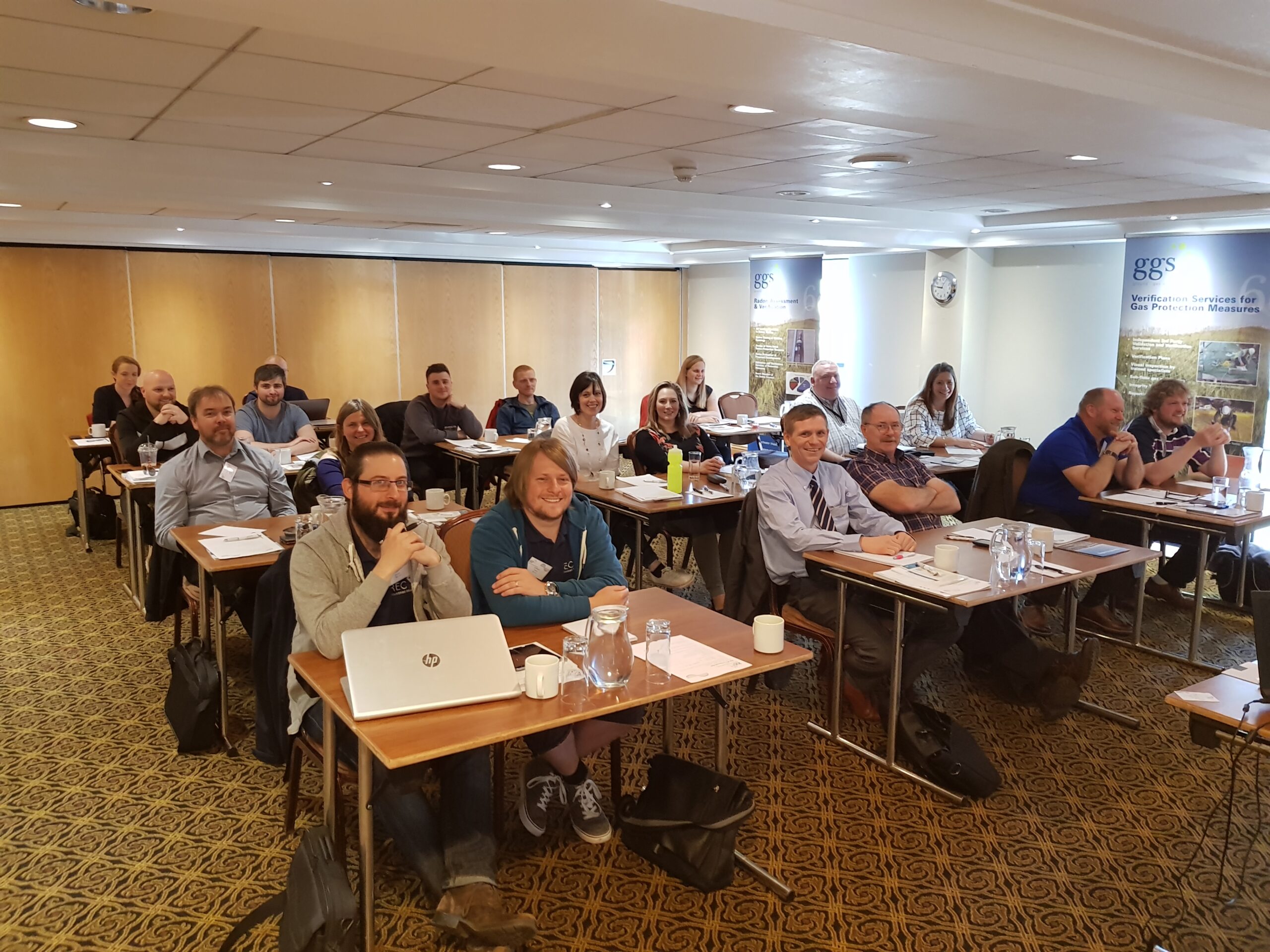 smiling delegates enjoying ground gas training